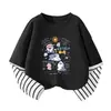Nueva Camiseta de Manga Larga Rayada para Niñas Primavera y Otoño 2026 Ropa Interior Básica para Niños Top para Niñas Talla Mediana y Grande Top Estampado para Niños