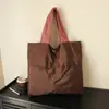 Bolsa Nuvem Estilo Japonês, Bolsa Tote de Ombro Dobrável Portátil para Armazenamento, Bolsa de Compras com Zíper de Grande Capacidade, Impermeável