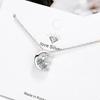 Colar de Diamante Gato da Lua Feminino Simples Elegante Estilo Coreano Corrente de Clavícula Distinta Estudante Popular Online Estilo Mori Pingente Fresco