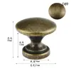 Maçaneta de Gaveta de Liga de Zinco Brilhante de Furo Único Maçaneta Retro Moderna para Gaveta Porta de Armário Decoração de Casa Maçaneta com Padrão Redondo