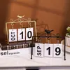Calendario de Hojas Nórdico Clásico Decoración de Escritorio para el Hogar Arte de Hierro Calendario Simple de Pájaros Regalo Creativo para Fiestas