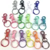 Venta al por mayor del fabricante Pinzas de colores Hebilla Anillo de resorte Anillo para llaves Hebilla de metal Accesorios para joyería hechos a mano Llavero