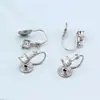 Convertidor de Clip para Oreja de Disco de Espiral Antimosquitos Sin Perforar Incrustado con Zirconia Perla Accesorios para Pendientes Pendientes Sin Perforar DIY Personalización
