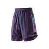 Shorts masculinos de verão estilosos, calças de gel para fitness casual de secagem rápida, shorts finos de comprimento médio para esportes de basquete e praia