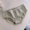 Ropa interior de cuadros de algodón puro japonés de fresa pequeña para mujeres y estudiantes, ropa interior modal de grafeno para niñas, linda