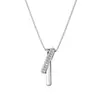 Collar Desconocido para Mujer Colgante de Doble Anillo Anillo Cruzado Estilo Famoso de Internet ins Cadena para Clavícula de Lujo Ligero de Nicho para Verano