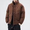 Ropa de Algodón Niños Otoño e Invierno Nuevo Abrigo de Algodón Grueso Cálido Suelto con Cuello Chaqueta Casual de Moda Abrigo de Algodón Acolchado