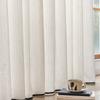 Cortina de entrada de luxo com borda preta, cortina de linho antigo de alta qualidade, cortina de gaze para quarto, sala de estar, estudo, janela decorativa, tecido de gaze
