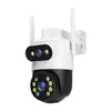 Cámara de Vigilancia Exterior Yoosee de Doble Pantalla Visión Nocturna a Todo Color Wifi PTZ Binocular Cámara de Alta Definición