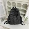 Mochila Escolar Diseño Brillante de Mezclilla Estilo Perezoso para Niña Mochila de Gran Capacidad Ligera Mochila de Viaje Coreana