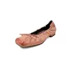 Zapatos Planos de Cuero de Vaca de Primera Capa para Mujer con Punta Redonda, Nuevas Llegadas de Principios de Primavera, Cuero Genuino por Dentro y por Fuera, Zapatos Bailarinas para Mujer con Lazo Pulido de Color