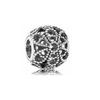 Pandora Cobre Blanco Plateado Cuentas Serie Gota de Agua Zirconia Calada Trébol de Cuatro Hojas Olas Cuentas Accesorios DIY