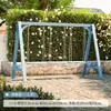 Columpio de Madera Resistente a la Corrosión de Moda para Patios Exteriores en Jardines Pequeños, Columpio Infantil de Madera Maciza para Balcones Interiores en Apartamentos Pequeños, Columpio Individual para Ocio en Casa