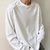 Marca de moda americana Diseño metálico Sentido del diseño Color sólido Manga larga Camiseta Hombre Otoño Corte limpio Sudadera con capucha Peso pesado Sencillo Superior