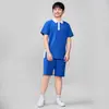 Roupa Esportiva de Verão para Alunos do Ensino Médio de Shenzhen, Shorts de Manga Curta Finos e Respiráveis de Algodão, Camiseta para Alunos do Ensino Médio