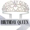 Reina del Cumpleaños Europea y Americana ama Corona de Cumpleaños cinta colorida correa para el hombro juego de suministros para fiestas