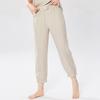 Pantalones de Pijama de Lino Puro Estilo Japonés Nuevo de Verano para Mujer Kimo Linpo Pantalones Jogger para el Hogar de Lino Llovizna