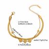 Nuevo producto no se decolora oro trébol de cuatro hojas pulsera estilo mariposa moda simple pulsera de acero de titanio diseño original