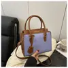 Bolso de Hombro Cruzado Casual de Diseño Moderno de Color Sólido para Mujer 2025 Nuevo Bolso Cuadrado Pequeño de Moda