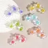 Estilo Coreano Perolado Degradê Cor de Doce Peça Única Flor Presilha de Cabelo Doce Grande Três Flores Presilha Tubarão