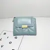 Nueva Cartera Corta Versátil para Mujer con Bordado, Cierre Plegable, Cremallera, Billetera para Monedas Multifuncional, Venta al por Mayor de Fábrica