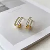 Pendientes más vendidos transfronterizos de Yanbo, pendientes de botón verticales de circonita cúbica, lujo ligero para mujer, de alta gama, sencillos, versátiles, venta directa de fábrica