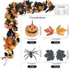 Simulación Transfronteriza Hoja de Arce Negra Ratán Calabaza de Halloween Decoración Colgante Hoja de Simulación Acción de Gracias Decoración para Colgar en la Pared Venta al por Mayor