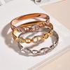 Pulsera de Moda Personalizada de Venta Caliente Transfronteriza Refinamiento de Alto Color Exquisita Pulsera Hueca de Acero al Titanio Pulsera de Diamantes Nariz de Cerdo para Mujer Trendy