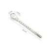 Palito de Colher para Bebidas Criativo Não Magnético de Aço Inoxidável Palito de Chá Estendido com Filtro Colher de Mexer