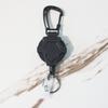 Clip de Hebilla de Tirón Fácil de Cuerda de Alambre Insignia Clip Trasero de Cinturón Llavero Telescópico Automático EDC Creativo para Exteriores Montañismo en stock