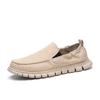 Tela de Paraguas Impermeable de Verano Zapatos de Tela del Viejo Pekín para Hombres y Personas Mayores, Zapatos de Lona Antideslizantes, Zapatos Casuales sin Cordones