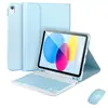 Adecuado para funda protectora de tableta iPad 16, funda de décima generación, magnético desmontable Air 110.9.7, teclado Bluetooth, 6 ranuras para bolígrafo, 13