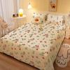 Sábana Individual de Dormitorio Pieza Única Verano Niños Sábana Individual de Algodón Cepillado para Niñas, Sábana de Algodón Lavable, Tejido Resistente a la Suciedad, Adecuada para Todas las Estaciones