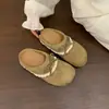 Zapatos Birkenstock Retro Cordones Correa Fina Lazo Versátil Zapatillas de Punta Cerrada para Mujer Otoño 2026 Nuevas Zapatillas Antideslizantes Slip-On