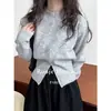 2025 Nuevo Diseño de Ropa de Otoño Top con Abertura Cremallera Tejido Corto Prendas de Punto para Mujer Petite Ropa Interior Versátil