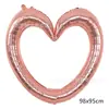 Globos de Papel de Aluminio con Forma de Corazón Calado de 40 Pulgadas Transfronterizos para el Día de San Valentín, Confesión, Decoración de Cumpleaños, Venta al por Mayor