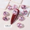 Pedras de Strass Rosa Sakura com Fundo Pontiagudo para Nail Art, Pedras de Strass de Formato Irregular, Decorações para Nail Art, Strass de Unha Coração Borboleta Diamante K9 Atacado