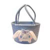Linda Cesta de Almacenamiento tipo Bandolera Tejida, Cesta de Regalo de Cuerda de Algodón, Bolso de Mano Dulcero para Niños, Cesta de Almacenamiento para Artículos Varios, Cesta Pequeña