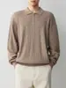 Ropa para Hombre Mo Mai Ke Suéter de Medio Cierre de Alta Inteligencia para Viajes al Trabajo Estilo Otoño 2026 Tejido de Punto de Canalé Vertical para Hombre 22331.