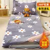 Funda de colchón de terciopelo de leche de invierno, protector de cama, adecuada para dormitorios de estudiantes, funda de colchón tamaño individual, forrada de felpa para abrigar, ropa de cama de invierno