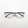 Gafas de Negocios Casuales para Hombre 88030 Montura Completa Ultraligeras Montura Semi de Titanio Acero Plástico Super Elástico Resistencia Patillas de Espejo