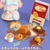 Mini Brinquedo de Comida Pão Lanche Cola de Resina Acessórios DIY Sobremesa Miniatura Decoração de Mesa Pacote