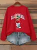 Sudadera con Estampado de Letras Rapper Bear Los Angeles para Mujer, Holgada, Cuello Redondo, Streetwear, Hip-Hop, Sudadera