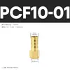 1 Pieza de Conector de Manguera Neumática Pagoda Pcf de Cobre Puro con Rosca Interna 8-01 10-02 12-06 16-06