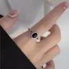 Novo anel de prata de lei s925 feminino não desbota tendência da moda nicho retrô senso de alta qualidade de personalidade anel de comida aberto