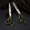Tesoura de Cabeleireiro Naipson com Cabo de Raiz Semi-Dourado de 6,0 polegadas, Tesoura de Corte de Cabelo, Tesoura Reta, Tesoura de Franja, Tesoura de Desbaste