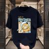 Venta al por mayor de fábrica manga corta sencilla estampado de letras con cinta holgada Joker cuello redondo amantes camiseta de manga corta