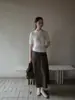 Falda Larga de Otoño Nueva Mmc Dition Slim para Mujer, Elegante de Gama Alta, Falda de Paraguas Larga, Falda Línea A