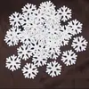 Decoración navideña de madera con forma de copo de nieve, pequeña, de dibujos animados, pequeña, fresca, manualidades, adornos DIY, 100 bolsas