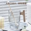 Bdo Lujo Accesible Vaso Transparente para Enjuague Bucal Vaso Sencillo de Plástico para Lavar con Asa Vaso para Cepillo de Dientes Vaso para Cepillado Estudiantil Cilindro para Dientes